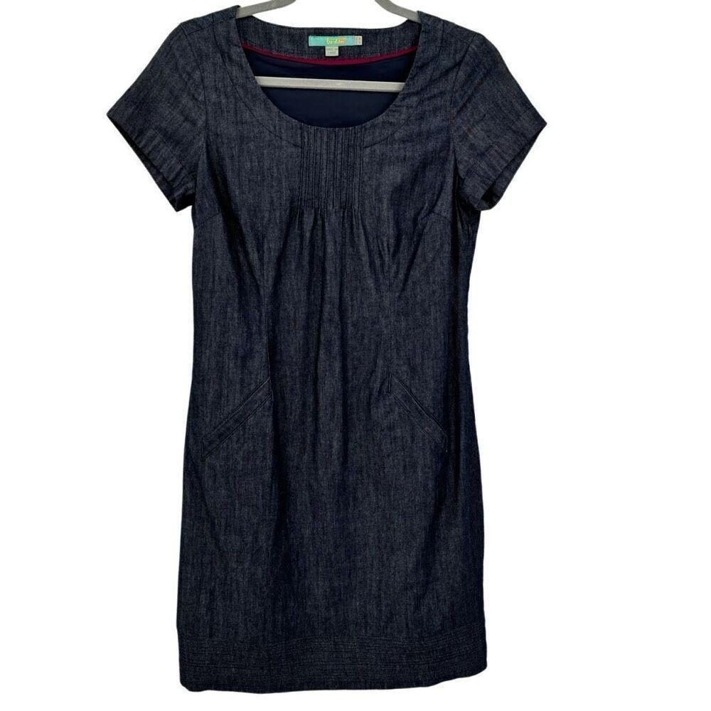 BODEN MONTMARTRE CHAMBRAY DRESS BLUE‎ SIZE 6L